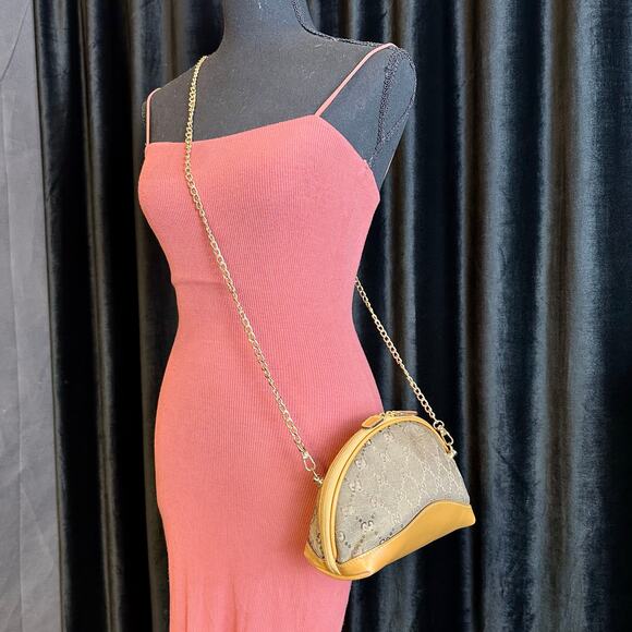 Gucci GG canvas and leather cosmetic pouch crossbody bag Vintage beauty! - Picture 2 of 16